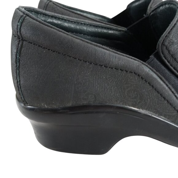 Ariat Expert Clog Black Wedge Leather Paisley Size 7 Comfort Western Slip On - Picture 14 of 15